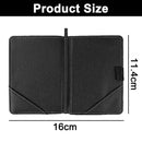 Dszemie Golf Scorecard Holder UK, Leather Score Card Holder for Golf Yardage Book Funny Waterproof Golf Scorecard Gifts Lychee Texture Scorecard Cover with 4 PCS Score Card for Men Women (Black)