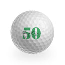 DV DESIGN 3 x Golf Balls - Fifty Fiftee 50 50th Birthday Joke Funny Golfing Club Sport Husband Groom Best Man Dad Brother Friend Men Boys Gift