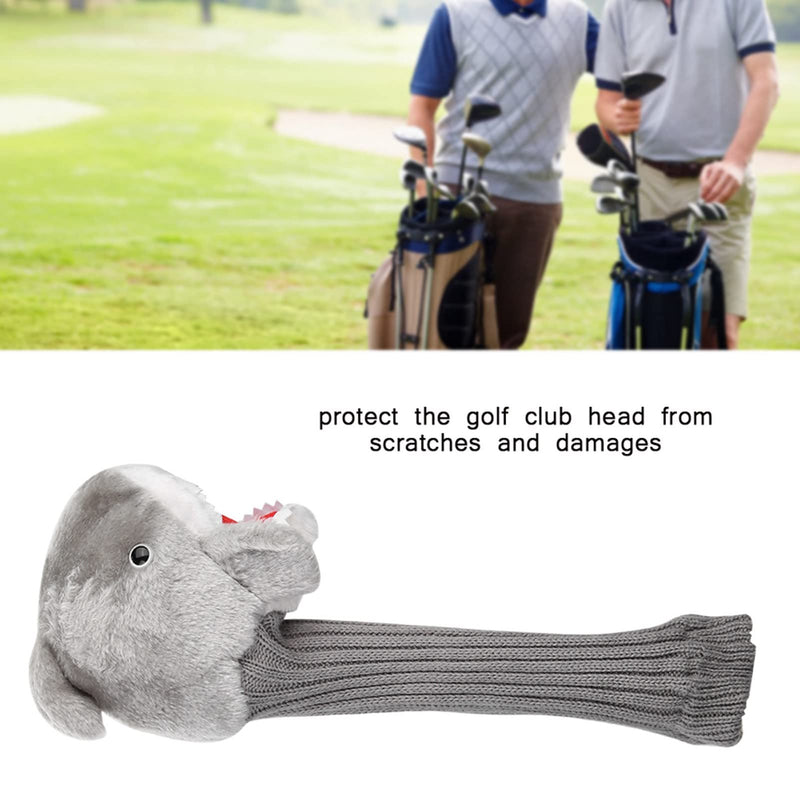 Golf Headcovers, Shark Shape Knit Golf Putter Head Covers Plush Cloth Golf Driver Covers Golf Putter Accessories