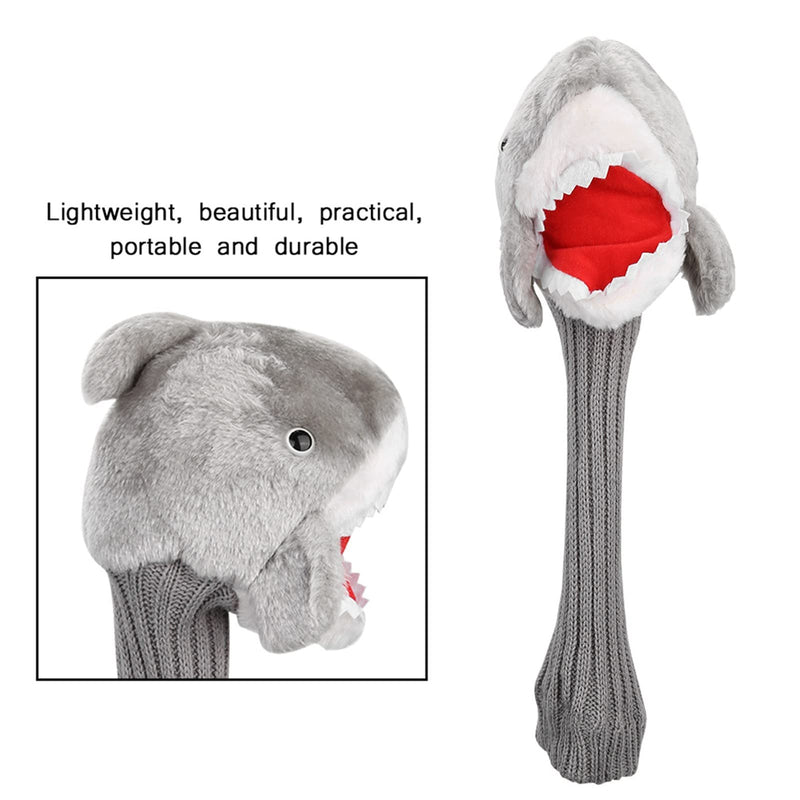 Golf Headcovers, Shark Shape Knit Golf Putter Head Covers Plush Cloth Golf Driver Covers Golf Putter Accessories