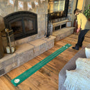 EyeLine Golf Roll The Rock Putting Mat - Have Fun Perfecting Stroke, Alignment, Speed Control, Visualization, Consistency - Outdoor-Indoor-Compact - Rolls Out Flat and Smooth - Built in Training Lines