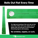 EyeLine Golf Roll The Rock Putting Mat - Have Fun Perfecting Stroke, Alignment, Speed Control, Visualization, Consistency - Outdoor-Indoor-Compact - Rolls Out Flat and Smooth - Built in Training Lines