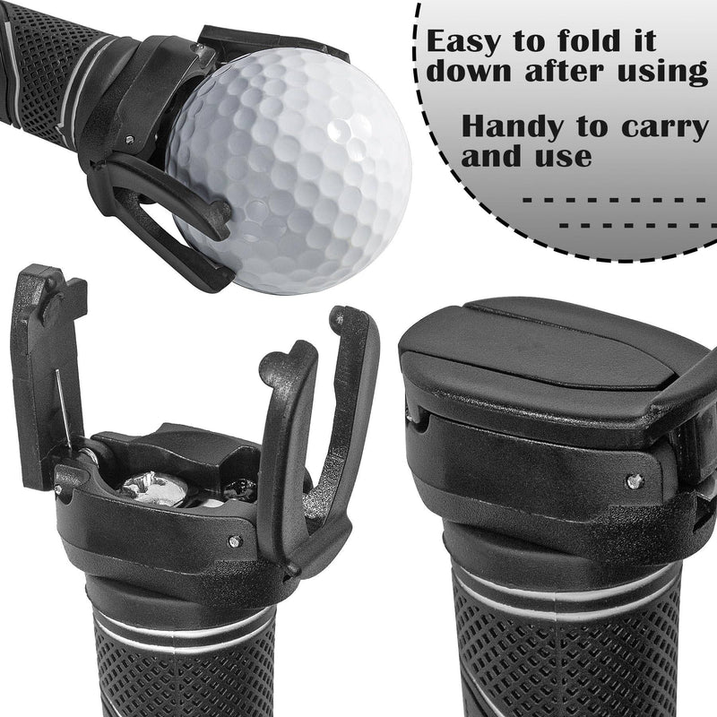 Famgee Foldable Plastic Golf Ball Pick Up Retriever Grabber Claw Suction Cup Sucker Accessories Golf Ball Picker Upper for Putter Grip Back Saver Tool for Golfer 6 Pack