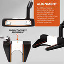 Fazer XR4 Mallet Putter – 34" with Oversize Grip & Headcover