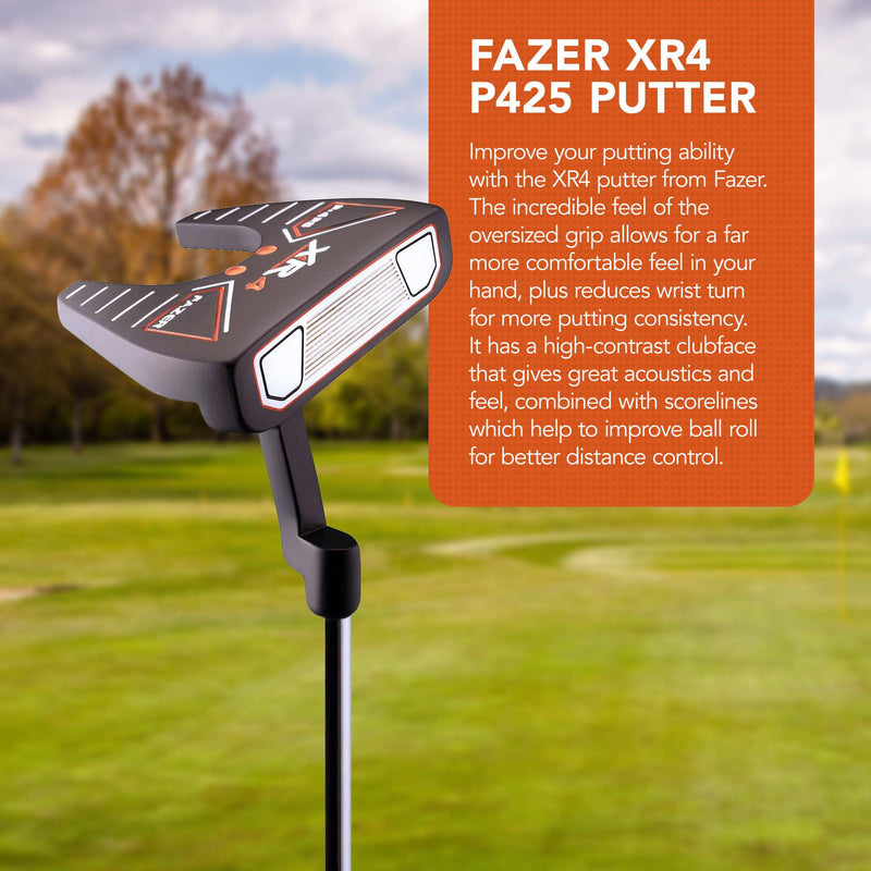 FAZER XR4 P425 Golf Putter with Oversize Grip & Alignment Aid to Help Improve Putting Consistency & Feel, Includes Headcover- Unisex Mallet Putter 34"