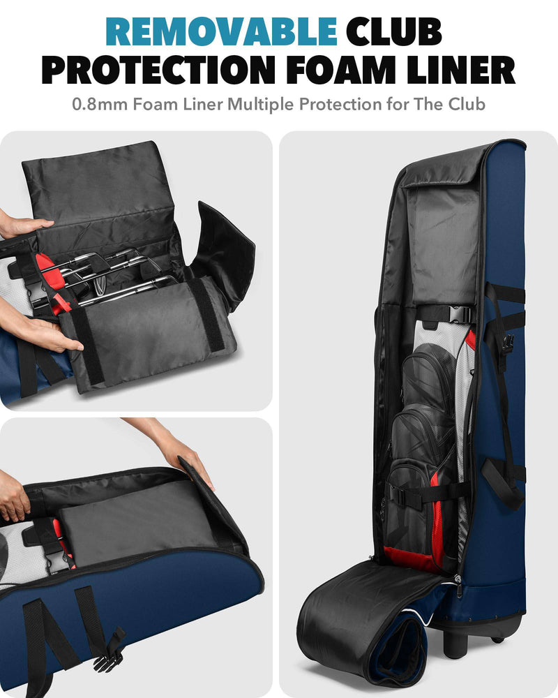 best golf bag rain cover uk Findway Waterproof Golf Travel Bag with Wheels – Blue