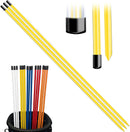 FINGER TEN Golf Alignment Sticks with Cover 48 Inch Practice Stick 3 Pack, Golf Training Aid Sticks for Aming Indoor Outdoor Garden (3 Pack in Yellow)