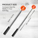 FINGER TEN Golf Ball Retriever Telescopic Pick up Scoop Ball Retriever，Golf Ball Retriever Picker Stainless Steel Shaft Retracted Length with Locking Scoop (Silver-12ft)