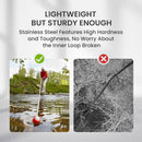 FINGER TEN Golf Ball Retriever Telescopic Pick up Scoop Ball Retriever，Golf Ball Retriever Picker Stainless Steel Shaft Retracted Length with Locking Scoop (Silver-12ft)