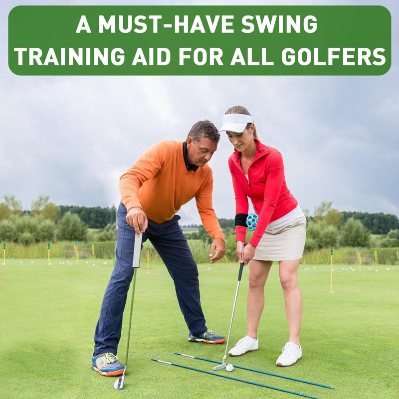 FINGER TEN Golf Swing Trainer Impact Smart Ball with Adjustable Training Wristband, Golf Posture Corrector Portable Lightweight Practice Tool for Golfer Beginner (Blue)