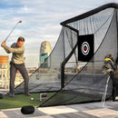 Golf Target Cloth 58" x 59" Hitting Net Targets with 3 Golf Practice Ball for Golf Training Driving Range Backyard Practice Net Backyard Garden Outdoor Indoor (58" x 59" Cloth in Black)