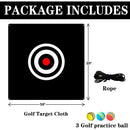 Golf Target Cloth 58" x 59" Hitting Net Targets with 3 Golf Practice Ball for Golf Training Driving Range Backyard Practice Net Backyard Garden Outdoor Indoor (58" x 59" Cloth in Black)