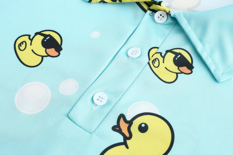 Funny Golf Shirts for Men Dry Fit Short Sleeve Print Mens Golf Polo Shirts for Men, Bubble Duck