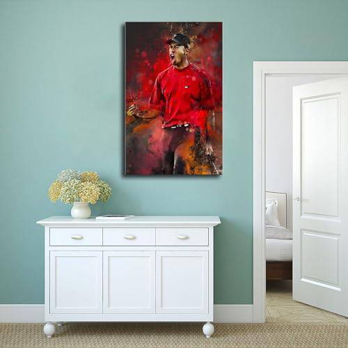 FISH DRAGATE Tiger Woods 5 Canvas Poster Wall Art Decor Print Picture Paintings for Living Room Bedroom Decoration Unframe-style 12x18inch(30x45cm)