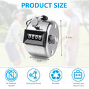 flintronic 2PCS Hand Tally Counter, 4-Digit Mechanical Palm Click Counter, Metal Hand Held Counter Clicker, Count to 9999, with Finger Ring Hoop Holder, for Counting/Golf/School/Sports Events Scoring