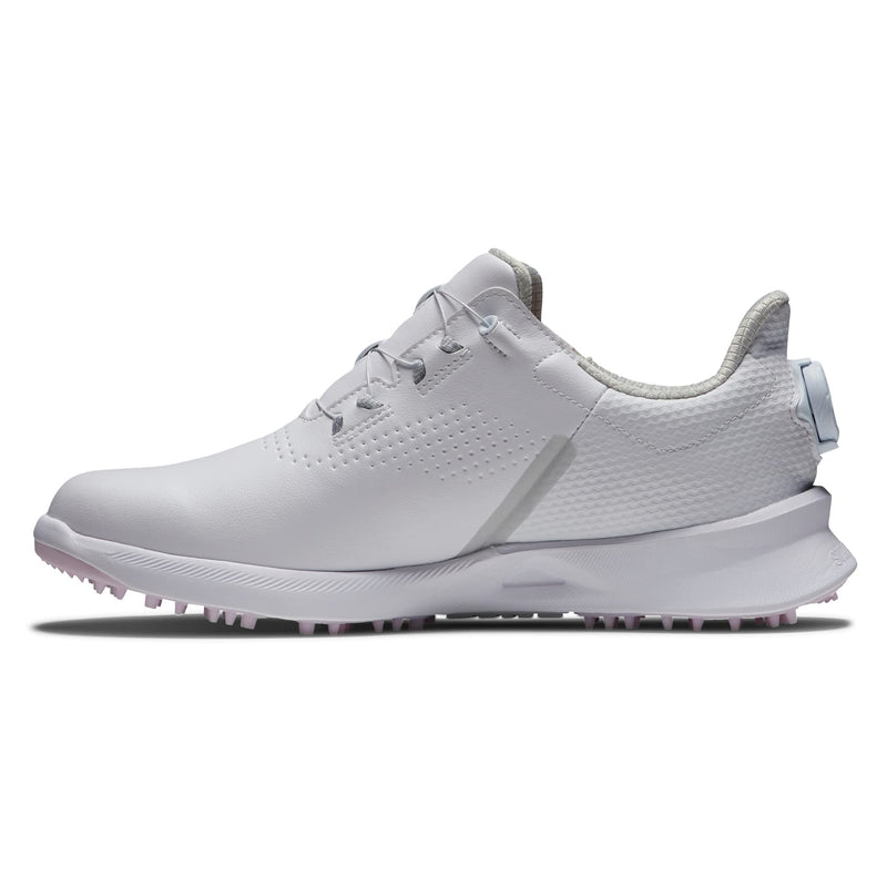 FootJoy 92370070M Women's Fuel BOA Golf Shoe, White/White/Pink