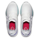 FootJoy Women's Hyperflex Boa Golf Shoe, White/Ice Blue/Purple