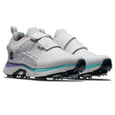 FootJoy Women's Hyperflex Boa Golf Shoe, White/Ice Blue/Purple