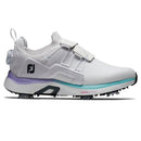 FootJoy Women's Hyperflex Boa Golf Shoe, White/Ice Blue/Purple
