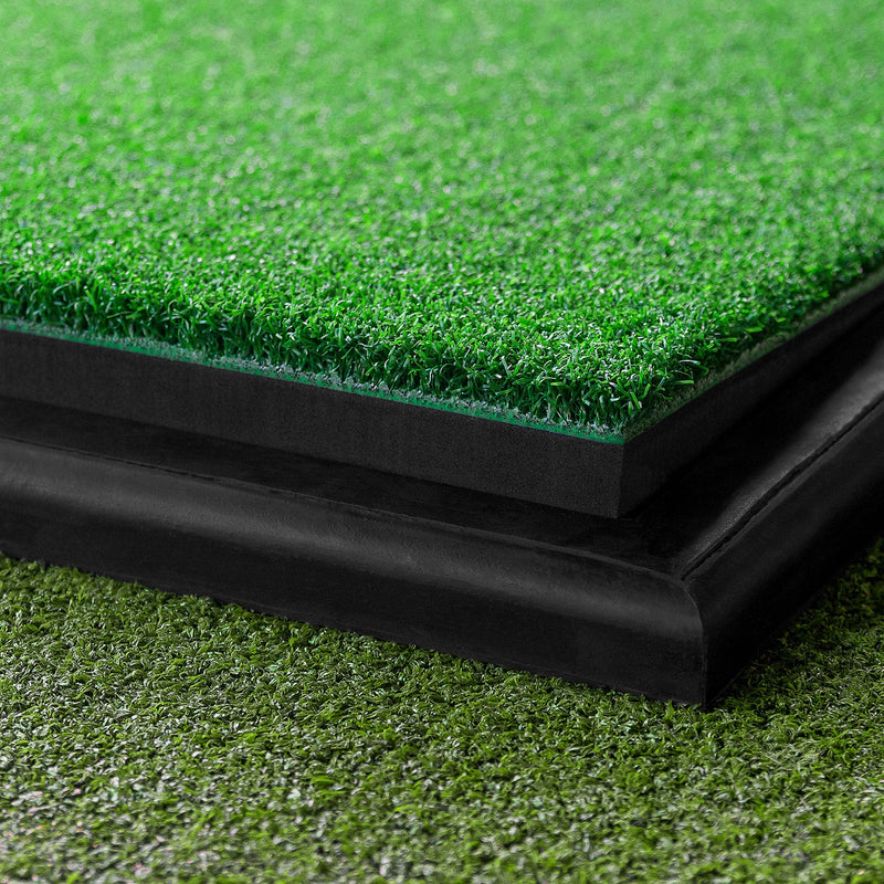 FORB Driving Range Golf Practice Mat With Golf Tees | Professional Quality | Optional Rubber Mat Base & Tray | 30mm Artificial Grass - Golf Training Aids (Golf Mat + Base)