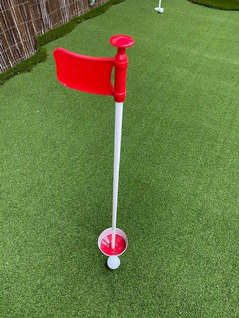 Putting Green Flag with Hole Cup set (white Set)