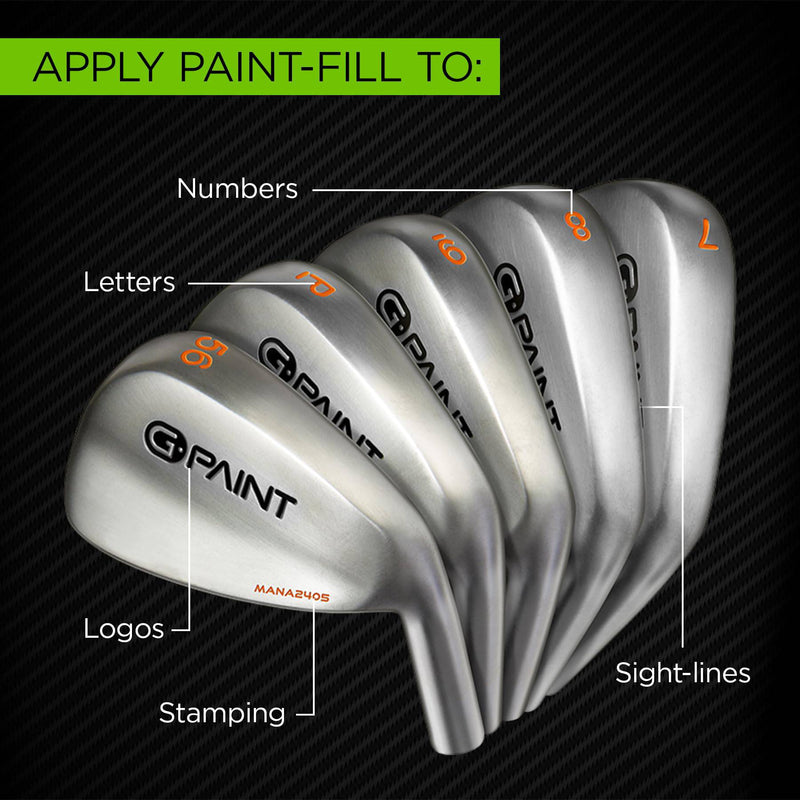 G-Paint Golf Club Paint 4-Pack - Touch-Up Paint to Personalise & Custom Paint-Fill Golf Clubs - Black, White, Red, Blue - Golf Gifts, Mens gifts, ladies gifts