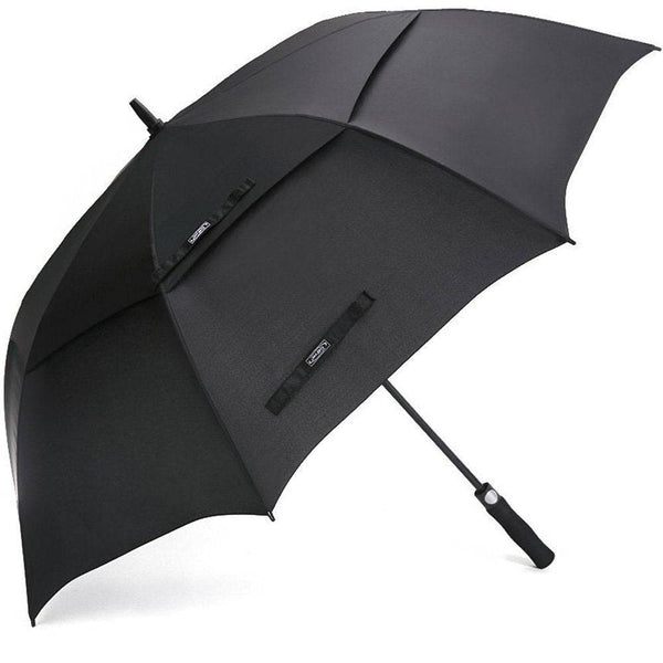 G4Free 47/54/58/62/68 Inch Automatic Open Golf Umbrella Extra Large Oversize Double Canopy Vented Windproof Waterproof Stick Umbrellas (Black, 68 inch)