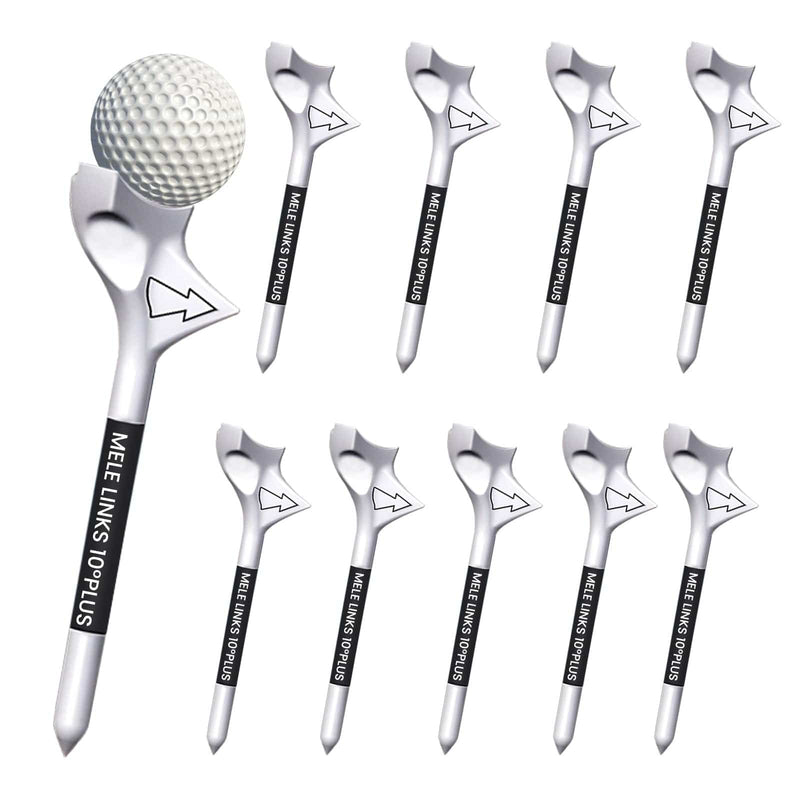 GALAMAX 10 Pcs Golf Tees, Unbreakable 10° Golf Tees Plastic, Personalised Low Resistance Golf Tee and Increase Distance Golf Accessories