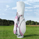 Golf Bag for Ladies, Lightweight Golf Standard Bag for Women, Portable Sunday Bag with 5-Way Divider 、Rain Cover & Shoulder Strap (Color : Pink)