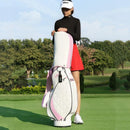 Golf Bag for Ladies, Lightweight Golf Standard Bag for Women, Portable Sunday Bag with 5-Way Divider 、Rain Cover & Shoulder Strap (Color : Pink)