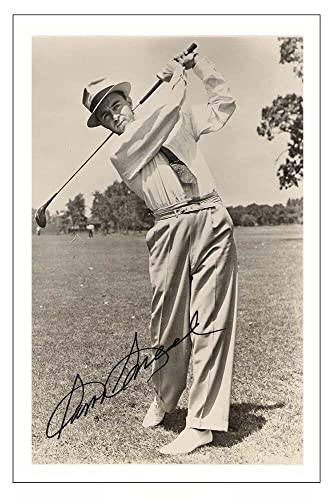 Sam Snead Signed 12x8 Inch Photo Print Pre Printed Signature Golf Autograph Gift Artwork, Wall Art