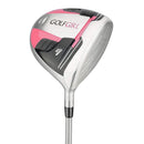 GolfGirl FWS3 Ladies Left-Hand Golf Set with Cart Bag – Pink