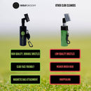 GOLF GROOVY Premium Golf Club Groove Cleaning Brush, Built in Water Spray, Magnetic Attachment, Portable Cleaner Tool, Golf Gift, Bag Accessory, Water Dispenser, Black, 200 ml