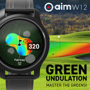 GolfBuddy Aim W12 GPS Golf Watch – Black Edition
