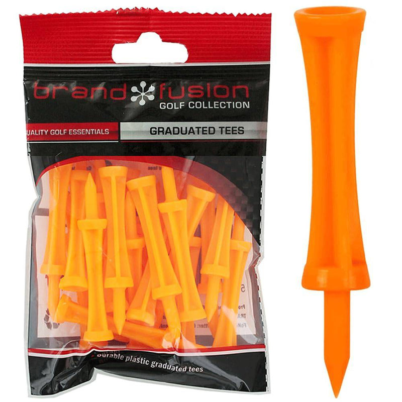 Graduated Tees Unisex The Golfers Club Orange Plastic (2.75 Inch X 20) Golf Tee, Orange, 50mm EU