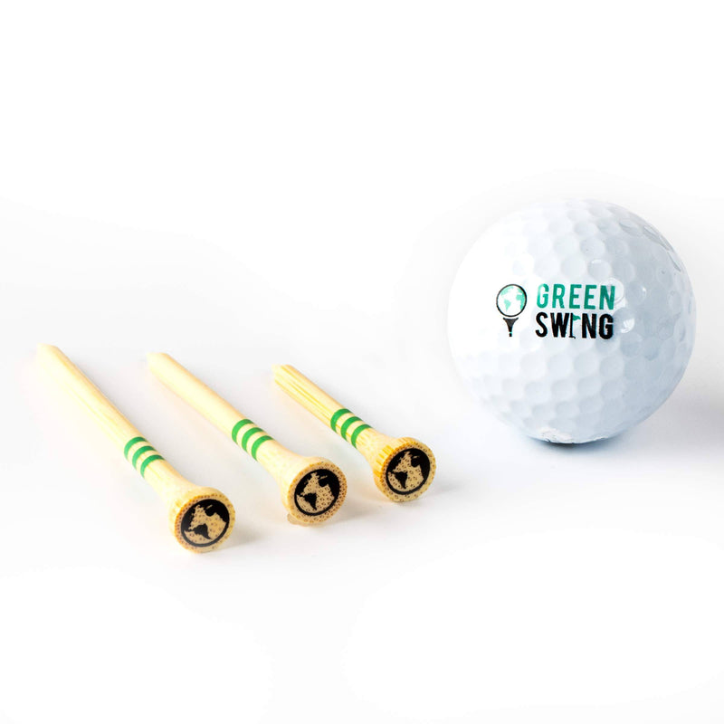 Bamboo Golf Tees Mixed Sizes | Strong Sustainable Biodegradable | 30pcs