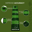 Greenhawk 3meters long Golf Putting Mat Indoor Golf, Carry Bag and Putting Cup - Perfect Aid to Simulate a green, Golf Gift