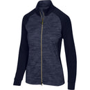 Greg Norman - Herringbone - Ladies Breathable Waterproof Protection Golf Jacket - Womens Sports Outerwear - Navy