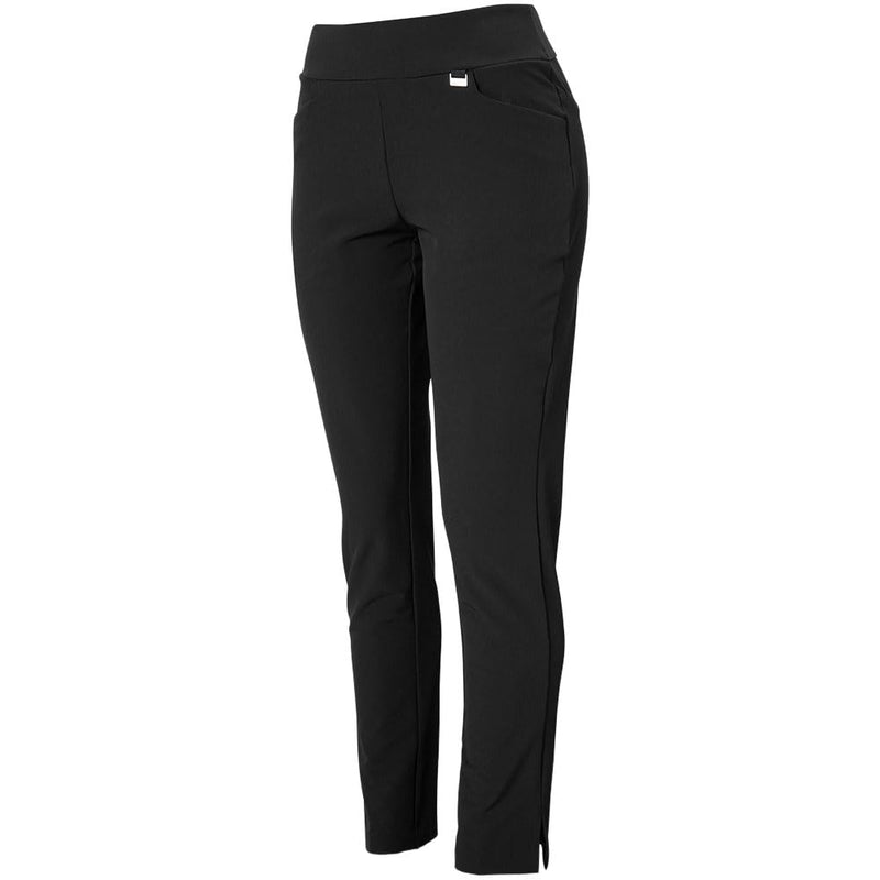 Greg Norman - Ladies Pull On Adjustable Trouser - Womens Golf Sports-Inspired Pants - Black