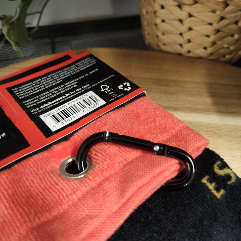 Guinness Toucan Golf Towel with Hanging Clip