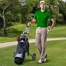 GYMAX Lightweight 2-Wheel Golf Trolley – Black