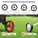 GYMAX Lightweight 3-Wheel Folding Golf Trolley – Red