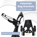 GYMAX 4-Wheel Folding Golf Trolley with Cooler & Brake