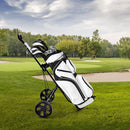 GYMAX Lightweight 2-Wheel Foldable Golf Trolley – Black