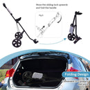 GYMAX Lightweight 2-Wheel Foldable Golf Trolley – Black