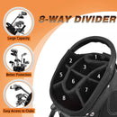 GYMAX Lightweight Golf Stand Bag – 8-Way Top & Rain Hood