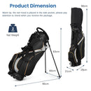 GYMAX Lightweight Golf Stand Bag – 8-Way Top & Rain Hood