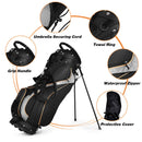 GYMAX Lightweight Golf Stand Bag – 8-Way Top & Rain Hood