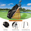 GYMAX Lightweight Golf Stand Bag – 8-Way Top & Rain Hood
