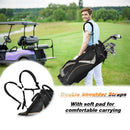 GYMAX Lightweight Golf Stand Bag – 8-Way Top & Rain Hood